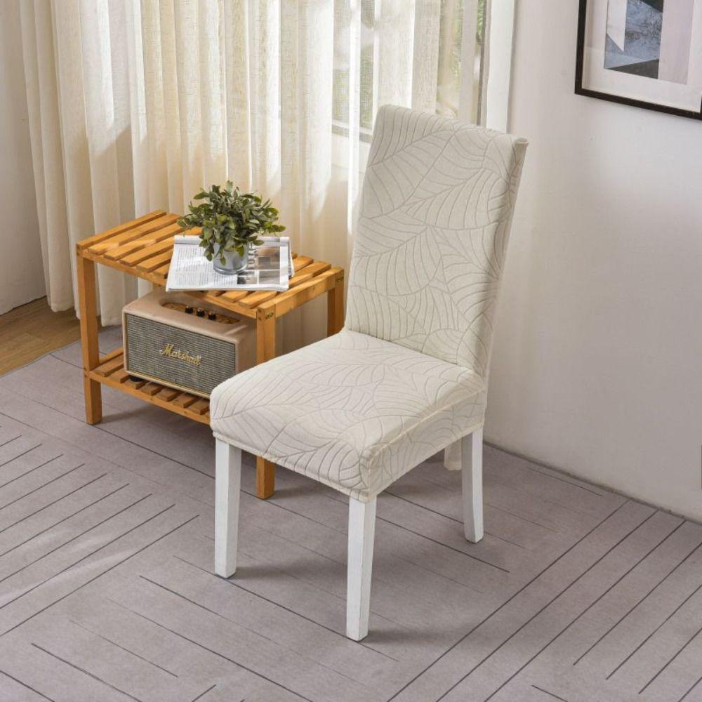 Dacron Dining Chair Cover Jacquard Seat Covers Chair Protective Case Kitchen Chair Cover Household
