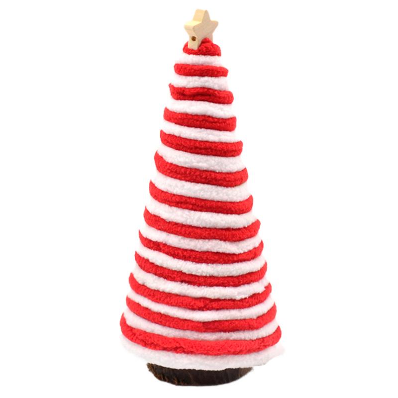 1Pc Mini Christmas Tree Tray Christmas Gift Desktop Christmas Tree Decoration Woolen Christmas Tree