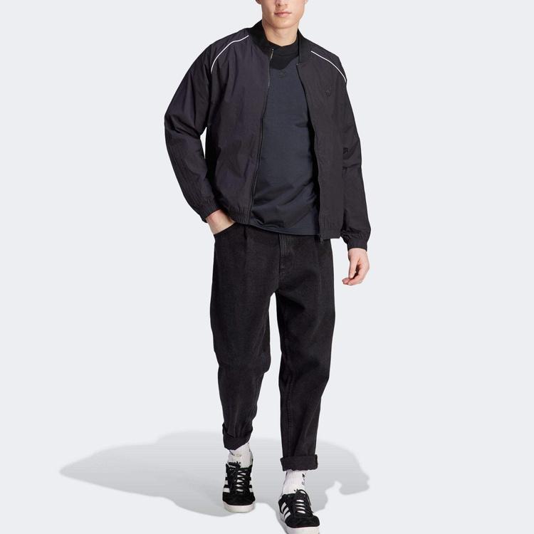 Adidas Originals SST Jackets Men's Black Baseball Collar Moderate Other IJ7456