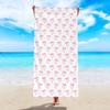 1pc Cute Love Bow Pattern Ultra-fine Fiber Beach Towel, Beach and Swimming Quick Drying Absorbent Beach Towel