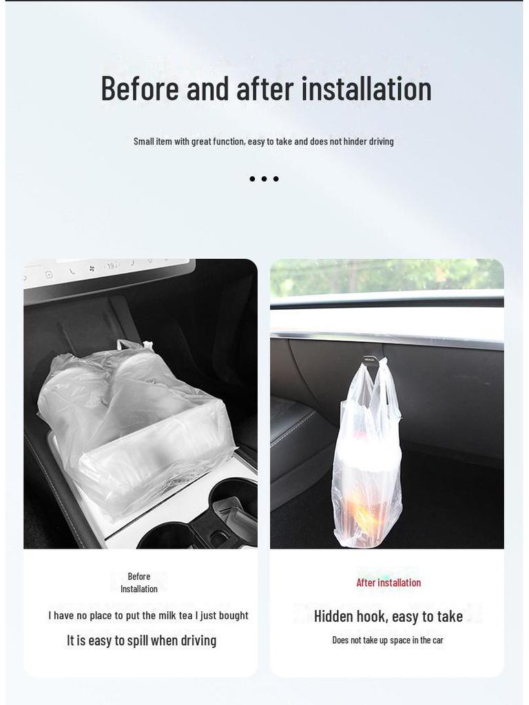 Tesla Model Y Glove Box Hook - Portable Co-Pilot Interior Accessory