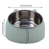 Oblique Mouth Cat Bowls for Food and Water Cute Small Pet Non-Slip Stainless Steel Feeder Bowl To Protect Cervical