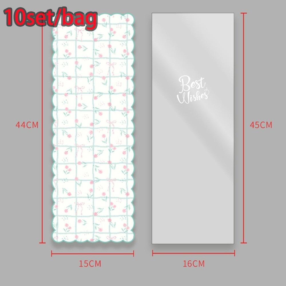 10pcs Bow Flower Packaging Bag Waterproof DIY Single Rose Sleeves Floral Material Packaging Transparent Bouquet Packaging Sleeve
