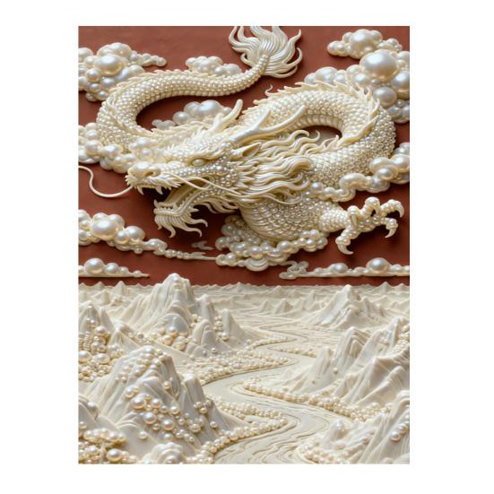 Kit de Pintura com Pérolas de Plástico para Adultos DIY Arte 3D com Pérolas Artesanato Pérolas de Plástico Tela Pré-Impressa Conjunto para Decoração de Casa Amantes de Artesanato