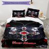 3PC Custom Name Gothic Cross Wings Bedding Set Duvet Cover Closure Includes 1 Duvet Cover & 2 Pillowcases for Bedroom