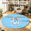 Round Rug Custom NameLionel Messi Pattern Non Slip Carpet Home Floor Decor