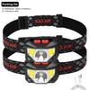 8 Modes Motion Sensor XPE+COB LED Headlamp Flashlight USB Rechargeable Waterproof Camping Head Lamp Running Fishing Headlight