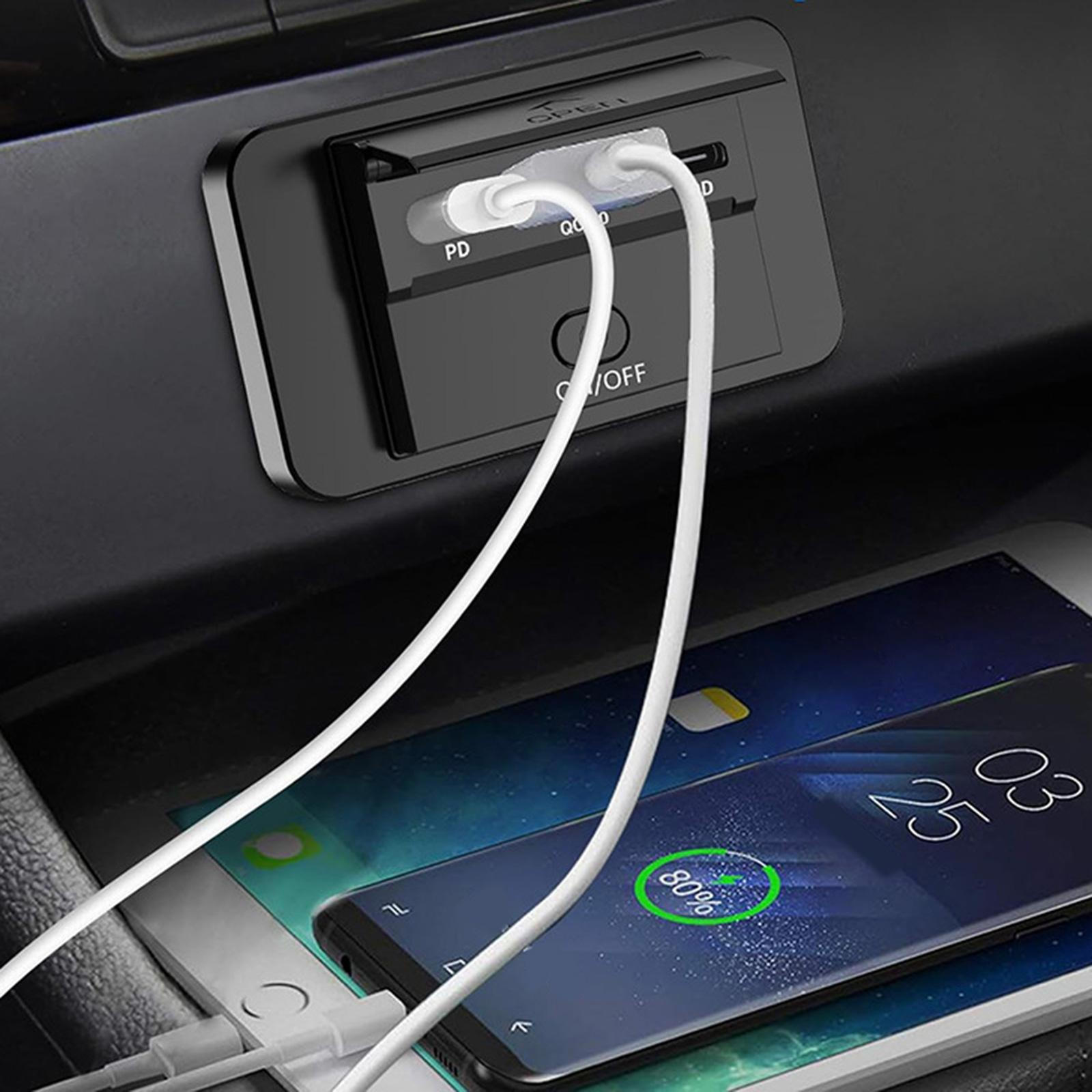 

Автомобільний USB-зарядний пристрій. Панель розеток для будинку на колесах для мотоциклів, човнів, автобусів