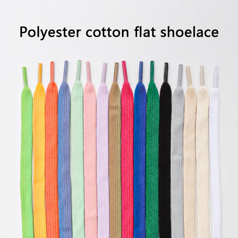 1 Pair Flat Shoelaces for Sneakers Rugged Wear-resistant Classic Canvas Sports Shoe Laces Women Men Shoelace Solid Double Cotton