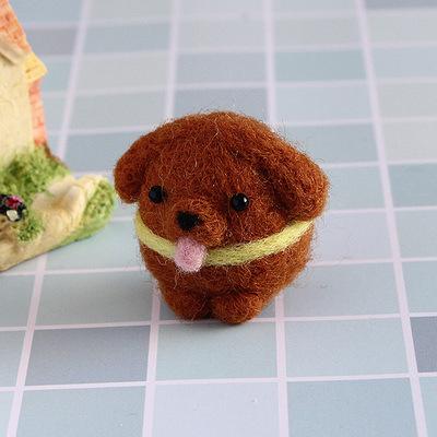 Non-Finished New Poke Wool Felt Handmade DIY Doll Teddy Small Animal Corgi Puppy Material Kit Plush Toy Desktop Ornament Gifts