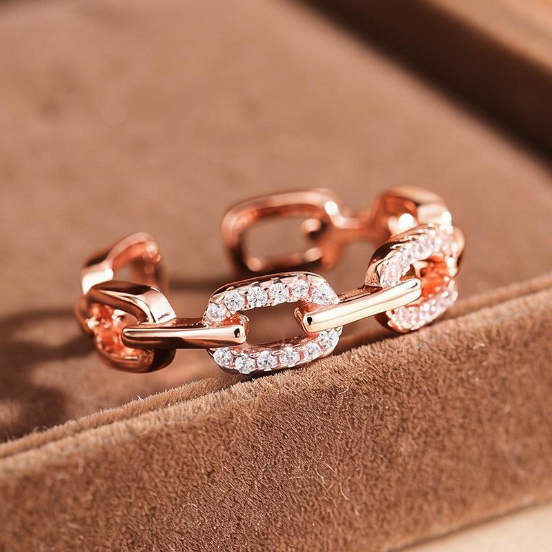 Open ring buckle metal cold wind ring female Xiaohongshu hot-selling, commuting versatile ring