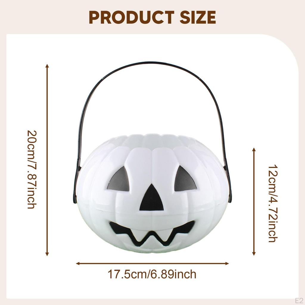 Halloween Candy Bucket Container, Decoration, with Handle, Holder,