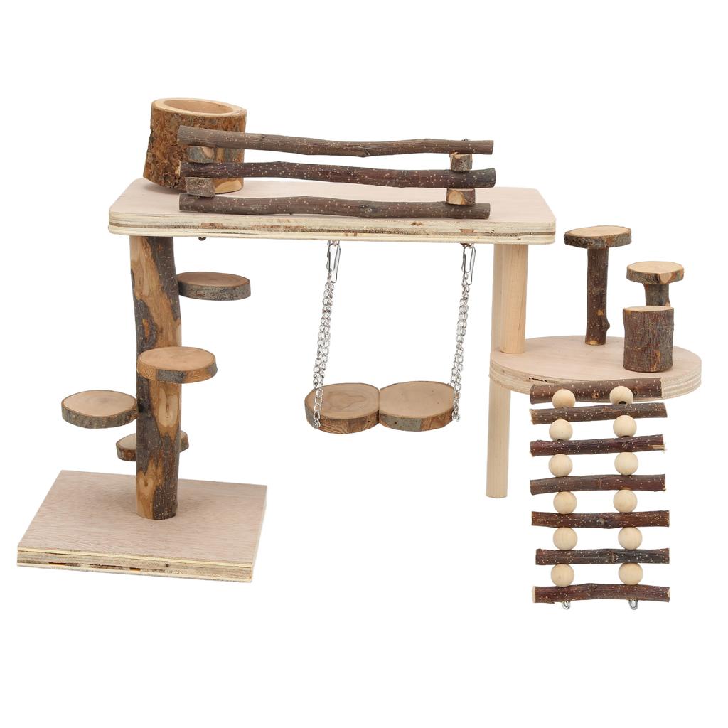 Hamster Apfelholz Leiter Spielplatz Sicher Langlebig Holzspielplatz für Hamster Kleintier