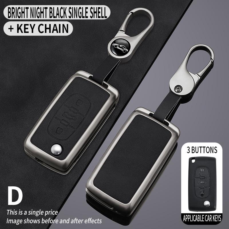 Compatible Key Case for Citroen Sega Triumph 2012-2016 - Folding Shell & Buckle