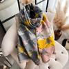 Bee Double-Sided Contrasting Colors Fashionable Versatile Imitation Cashmere Scarf Women'S Medium And Long Office Shawl Scarf