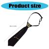 Vintage Metal Bear Pin Necktie for Women Men Preppy Student Japanese Pre Tied Adjustable Ties for Uniform School Shirt