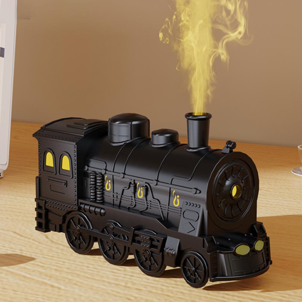 Colorful Light Options on USB Steam Train Humidifier with Remote Control