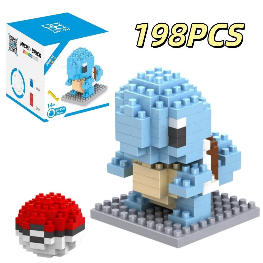 61 Style Funny Building Blocks Assembly Anime Picachu Charizard Doll Blastoise Bulbasaur Gengar Bricks Toy for Kid