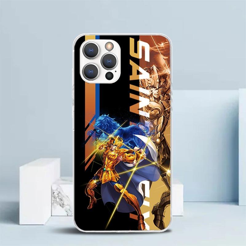 Saint Seiya Anime Soft Cover for iPhone 16 17 Air 15 14 Pro Max 16E Phone Case 13 Mini 12 11 7 SE 8 Print Pattern Fit Cases 16 1