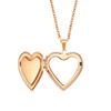 Colier cu Pandantiv Personalizabil în Formă de Inimă cu Inserție Foto, Suprafață Exterioară Gravabilă, Lanț de 60CM