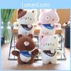 Cute Fluffy Bear Key Ring Stuffed Animal Toy Soft Plush Bag Pendant