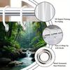 Tropical Paradise Bath Curtain - Lush Palm Trees & Crystal Waterfall, Waterproof Home Decor Adds Exotic Beauty To Your Bathroom