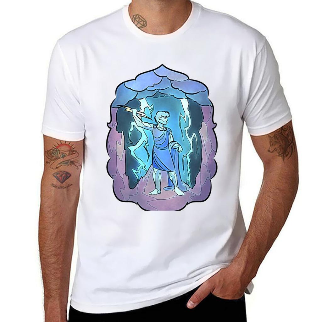 Stained Glass Zeus Tshirt Large Size Basic Casual Tshirt