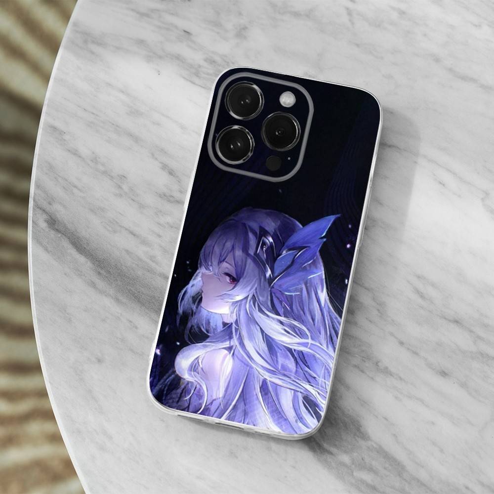 Genshin Impact Skirk Game For iPhone 12,Mini,16,X,17,Plus,11,Max,13,XR,15,Pro,14,SE,XS,Transparent Soft Cover Case