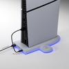Host Cooling Stand Game Console Base for PS 5 Slim and Controller Charging Holder Vertical Stand with 3 Level Cooler Fan