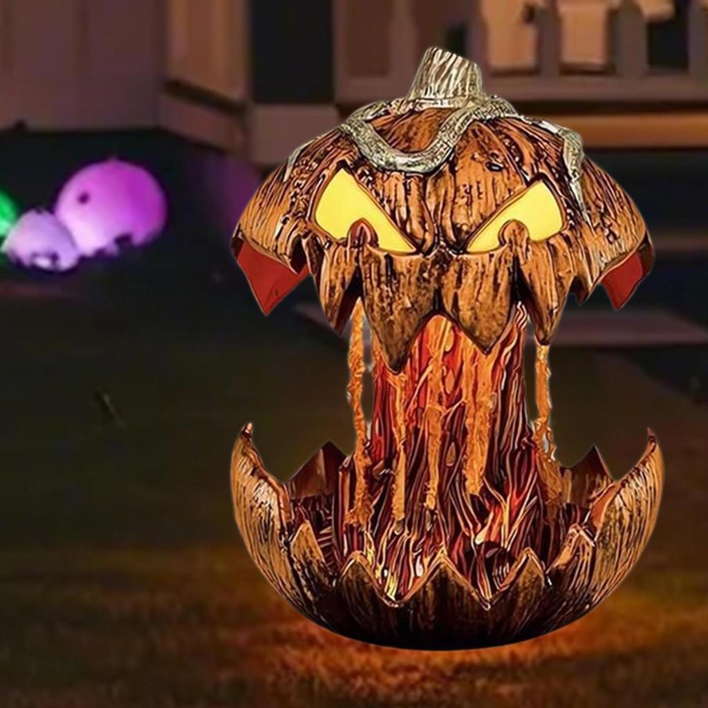 Halloween Pumpkin Decoration Yard Decor Lighted Funny Statue Handmade Scene Layout