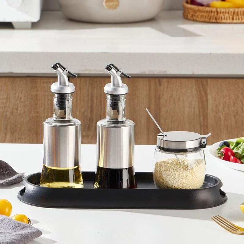 Melang Glass Tabletop Condiment Set Three-piece set