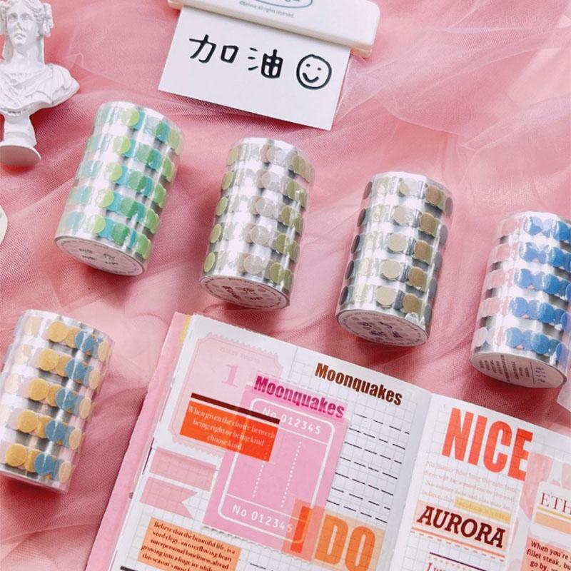 Washi Stickers Dots Decorative Adhesive Washi Tape Masking Tape DIY Scrapbooking Sticker Label Japanese Stationery Deco Tape
