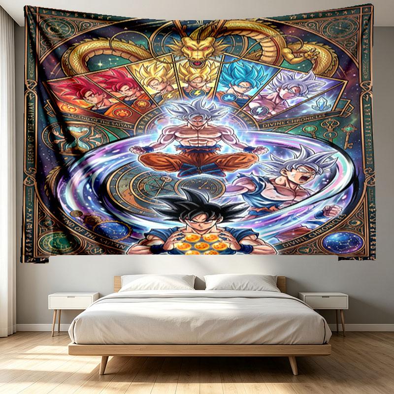Dragon Ball Print Tapestry - Portable Wall Decor Cloth, for Home, Dorm, Travel, Bedroom, Living Room - Ideal Birthday Housewarming Gift