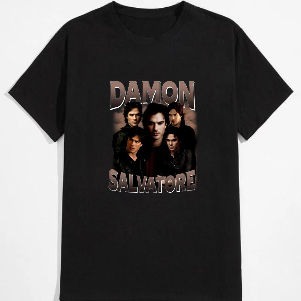 Damon Salvatore Vintage Vampire T-Shirt, TV Series Fan Tee 3XL