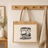 Sac Cabas Jute avec Poche J’peux pas je suis Auto-entrepreneur J'peux pas minimaliste | Toile de Jute et Coton 21 L Fond Plat Anses