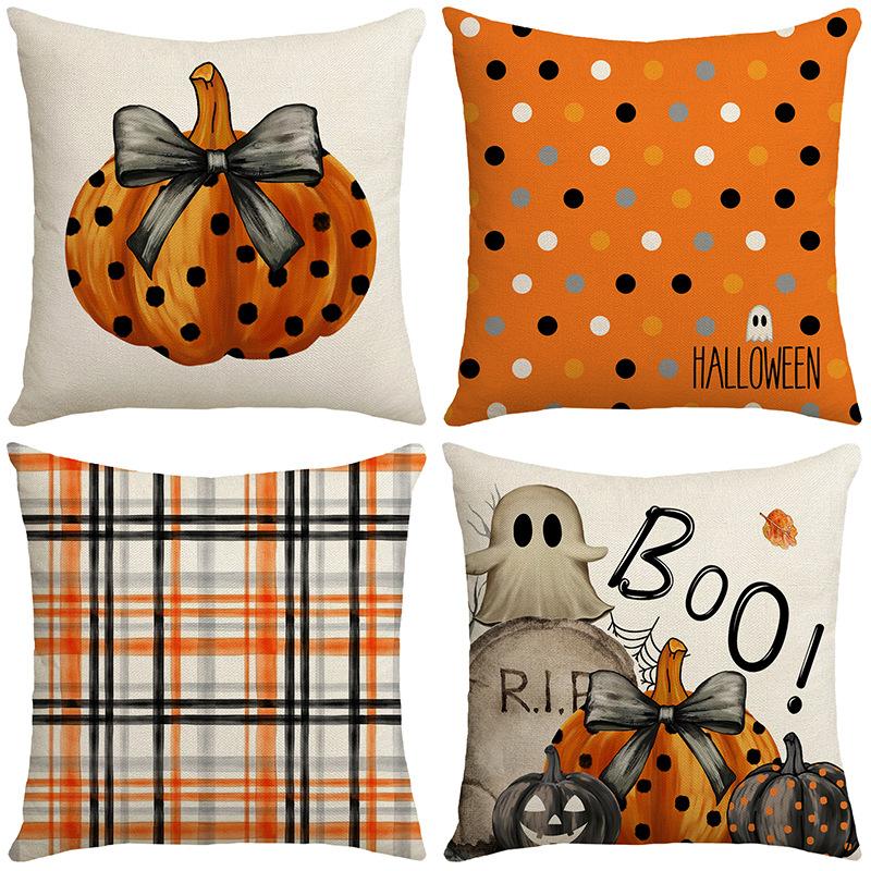 New Halloween Day of The Dead Decorative Pillowcase Cartoon Pumpkin Home Sofa Bedroom Pillowcase