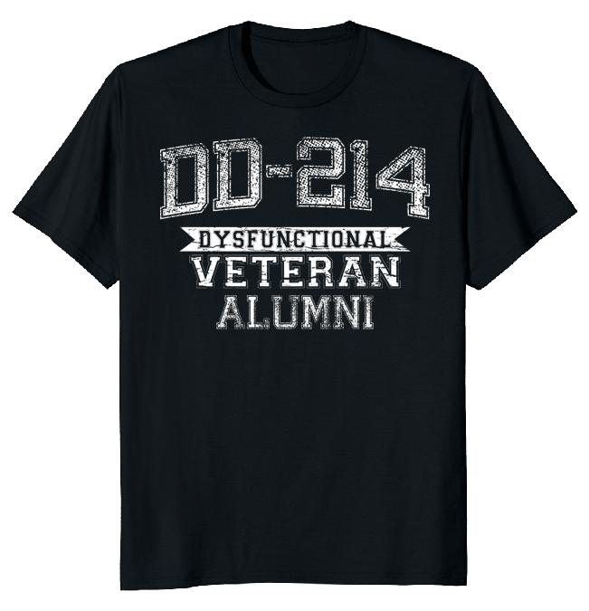 

Футболка унисекс «Дисфункциональный ветеран» DD 214 Alumni
