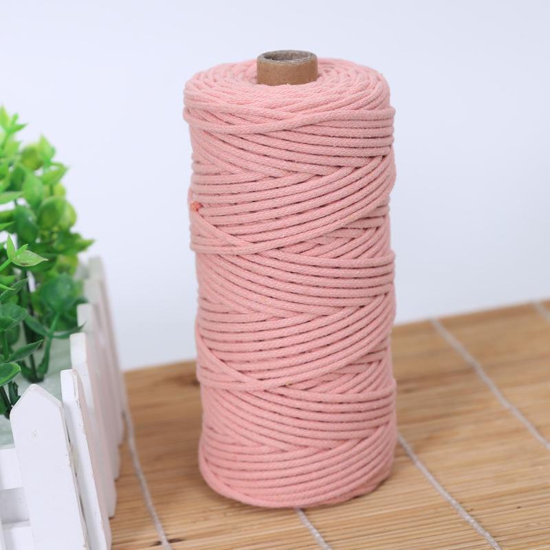 2 mm farbiges Baumwollfadenseil für selbstgemachte dekorative geflochtene Wandteppiche