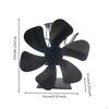 Heat Powered Fireplace Fan No Electricity Needed Anodized Aluminum Hearth Black Heating