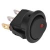 12V Round Automotive Rocker Switch, Weatherproof Electrical LED Illuminated ON Off Toggle Spst Switch Vehicle Electrical Accessory for Car Van Boat