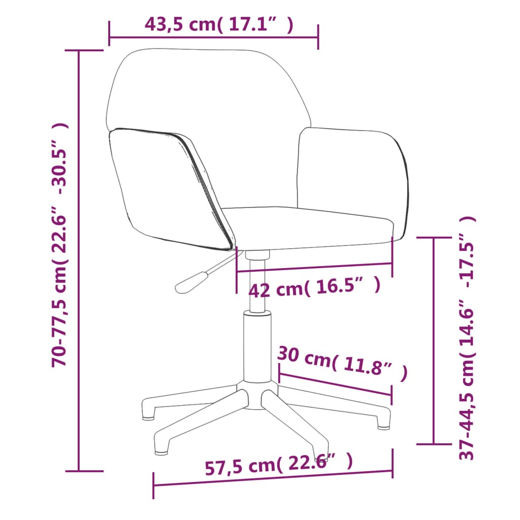 Dining Room Chairs 2 Pcs Swivel Black Fabric