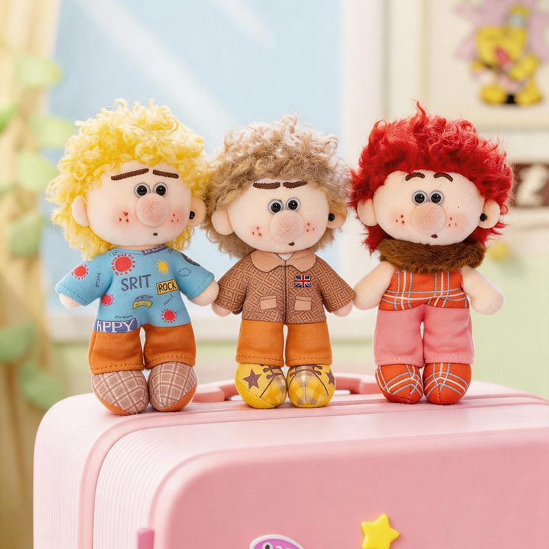 Cute Little Red Book Curly Hair Freckles Fried Hair Boy Pendant Bag Keychain Ugly Bean Bag Birthday Gift Girl