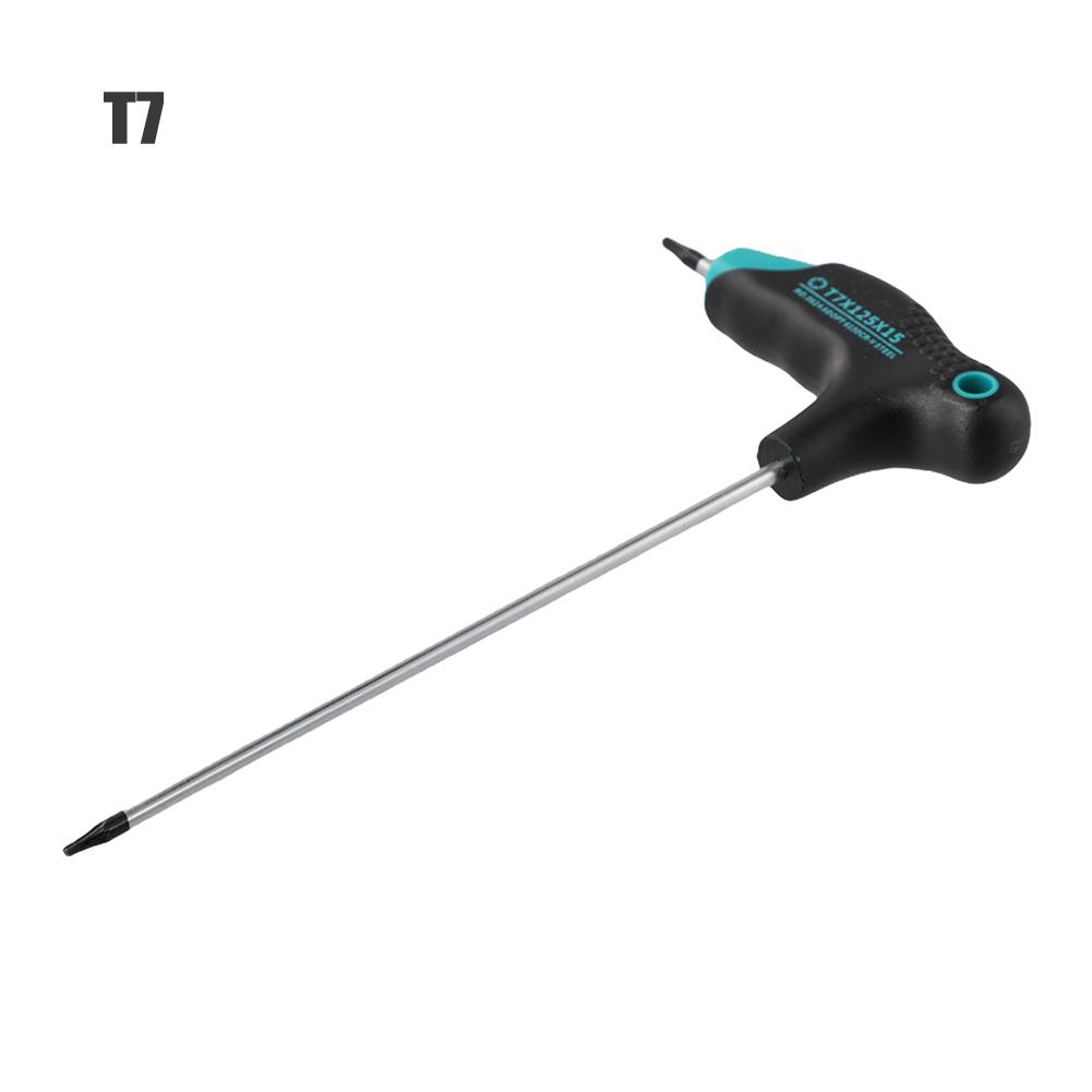 

1 шт. Т-образный шестигранный ключ для отвертки Torx из хромованадиевой стали, двусторонний ключ для авто, велосипеда, бытовых ремонтных инструментов T9