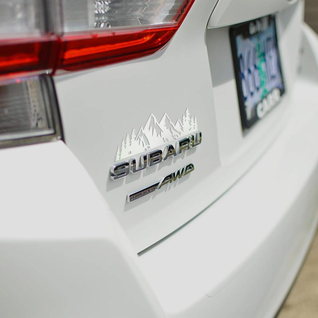 Osilly Snow Mountain Tree Decal Sticker for Car 2pcs Mountain Graphic Logo Decal, 7