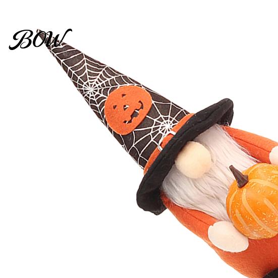 Creative Desktop Halloween Figurine Gnome Figurine, Fabric Pumpkin Bat Ornament, Faceless Doll for Three-dimensional Table Centerpiece Shelf