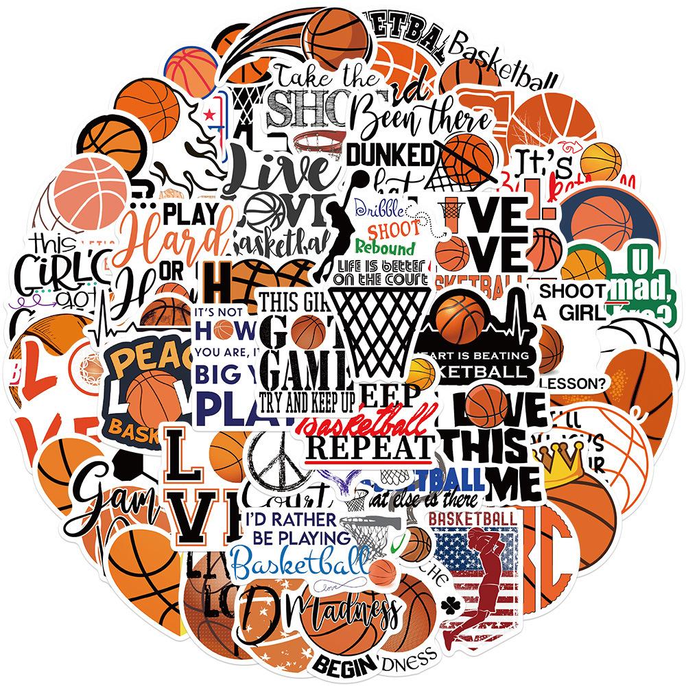 50 Basketball Sports Stickers Personalized Decorative Suitcase Notebook Waterproof Stickers