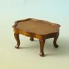 1/12 Miniature Vintage Coffee Table Wood Side Tea Table for Dollhouse Decoration and Displaying Small Food and Drinks