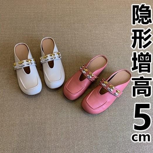 Sheepskin version~ French inner height-increasing bag head half slippers women's 2025 new summer small one-pedal cool slippers