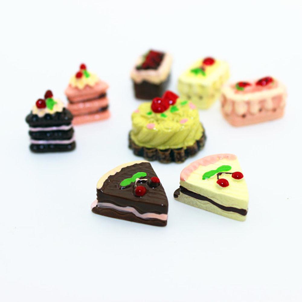 

8Pcs/Set Chocolate Cocoa Cakes Miniature Food Models Dollhouse Accessories