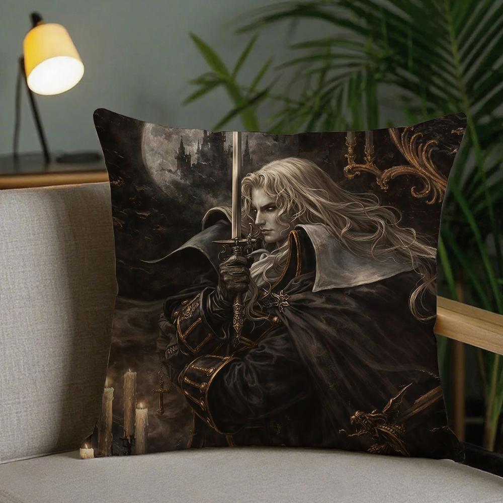 Moive CCastlevania Anime Pillow Case Square DoubleSided Printing Sofa Cushion Cover Pillowcase Bedroom Bedside